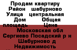 Продам квартиру › Район ­ шабурново › Улица ­ центральная › Дом ­ 13 › Общая площадь ­ 30 › Цена ­ 850 000 - Московская обл., Сергиево-Посадский р-н, Шабурново д. Недвижимость » Квартиры продажа   . Московская обл.